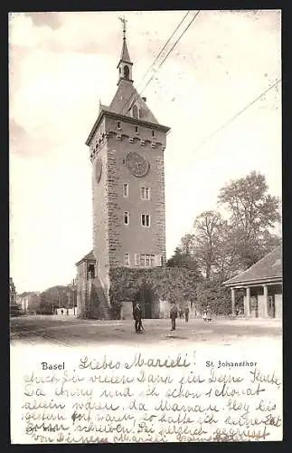 AK Basel, St. Johannthor, um 1900