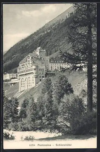 AK Pontresina, Blick zum Schlosshotel