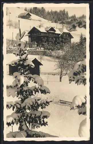 AK Gstaad, Hôtel Oldenhorn im Schnee