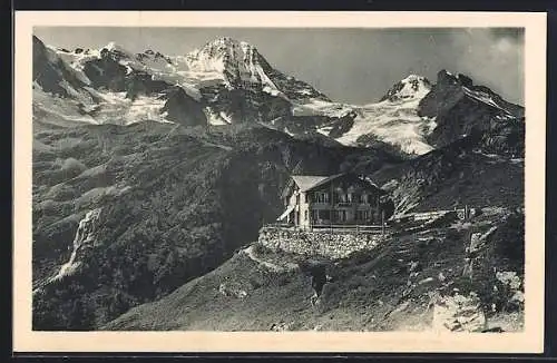 AK Ober-Steinberg (Ober-Lauterbrunnental), Blick zum Berggasthaus