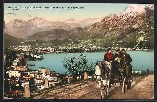 AK Lugano-Paradiso, Visto dalla strada al San Salvatore