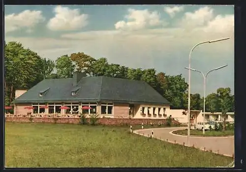 AK Rohrbrunn, Autobahn-Rasthaus im Spessart, Teilansicht