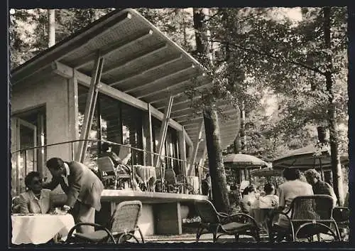 AK Badenweiler, Café Waldeck des Sanatoriums Haus Waldeck