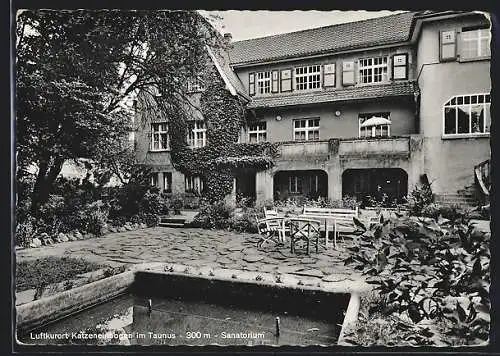 AK Katzenelnbogen im Taunus, Sanatorium mit Garten