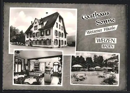 AK Weizen /Baden, Gasthaus Sonne, Weizener Häusle