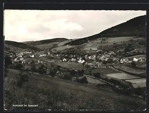 AK Hobbach im Spessart, Ortsansicht aus der Vogelschau