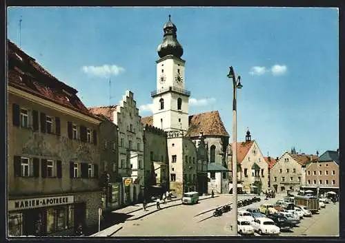 AK Cham /Bayer. Wald, Marien-Apotheke am Marktplatz