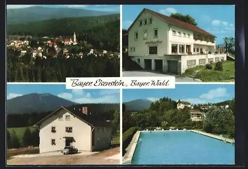 AK Bayer. Eisenstein /Bayer. Wald, Hotel-Café Bayer. Häus`l u. Pension Klotz, Inh. Familie Klotz