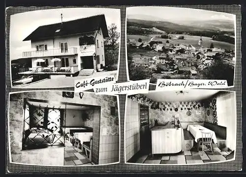 AK Böbrach /Bayer. Wald, Cafe und Pensionshaus zum Jägerstüberl, Bes. H. und E. Scheungrab