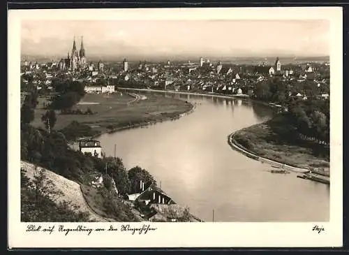 AK Regensburg, Blick von den Winzerhöhen