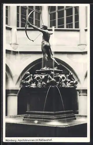 AK Nürnberg, Apollobrunnen im Rathaushof