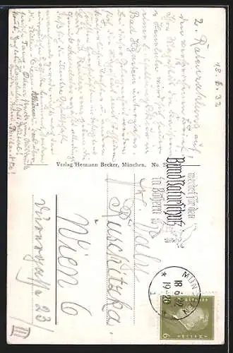 AK München-Schwabing, Chinesischer Turm im englischen Garten