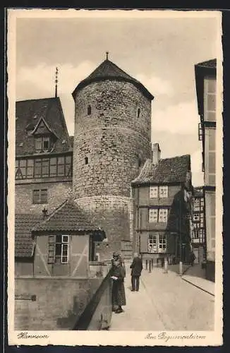 AK Hannover, Strassenpartie am Beguinenturm