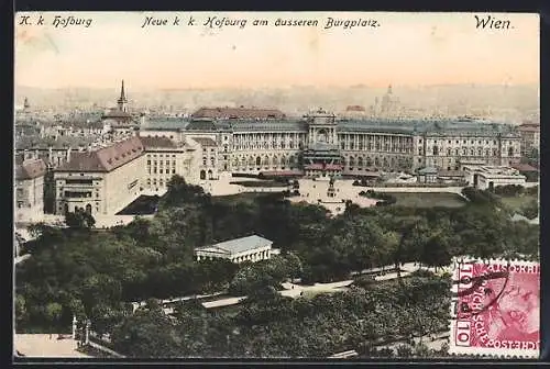 AK Wien, K. k. Hofburg, Neue k. k. Hofburg am äusseren Burgplatz