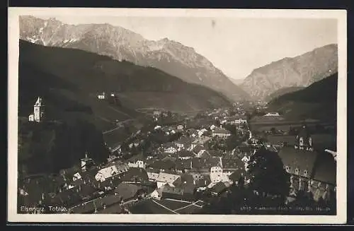 AK Eisenerz, Totalansicht mit Bergen