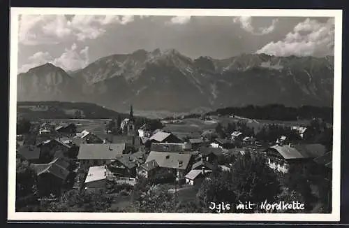 AK Igls, Teilansicht mit Nordkette