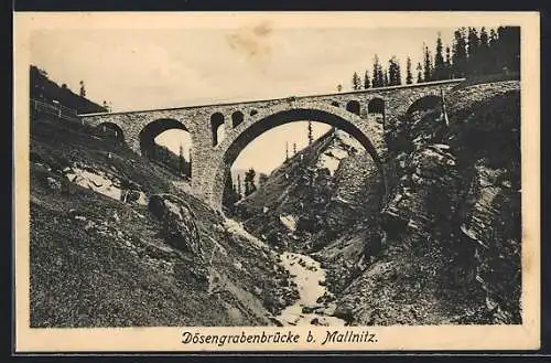 AK Mallnitz, Blick auf Dösengrabenbrücke