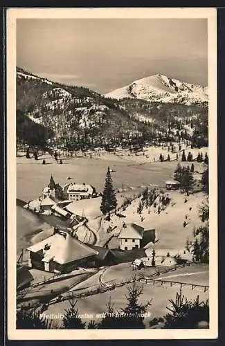 AK Flattnitz, Ortsansicht im Winter mit Wintertalnock
