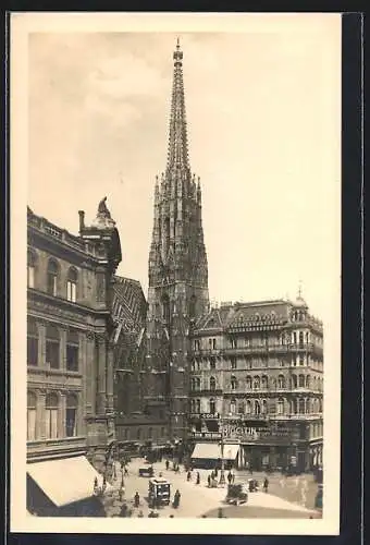 AK Wien, Stephanskirche vom Graben
