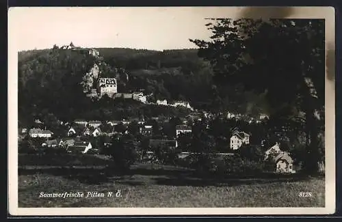 AK Pitten /N.-Ö., Gesamtansicht von einer Wiese aus