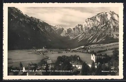 AK Tragöss-Oberort, Teilansicht mit Pribitz