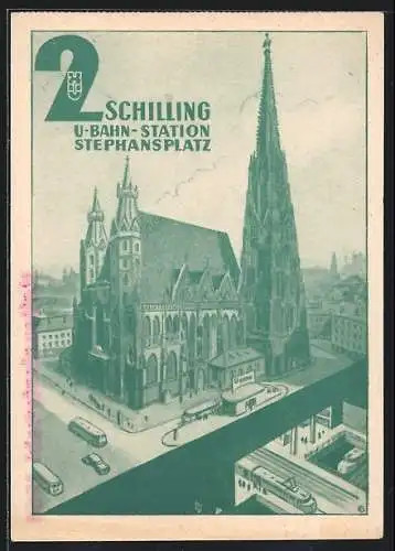 Künstler-AK Wien, Wahlkampfspende zur Landtagswahl 1954 an die ÖVP, Stefansdom