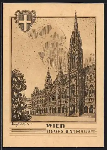 Künstler-AK Wien, Neues Rathaus