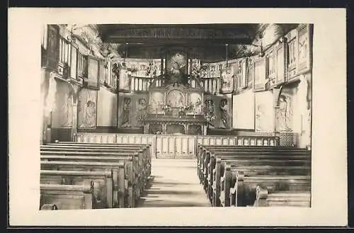 AK Thaon-les-Vosges, Inneres der Kirche, Blick zum Altar