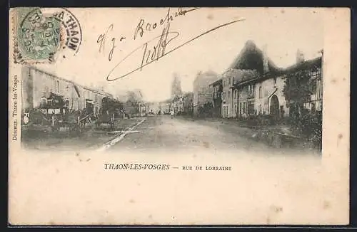 AK Thaon-les-Vosges, Rue de Lorraine