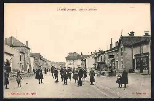 AK Thaon /Vosges, Rue de Lorraine