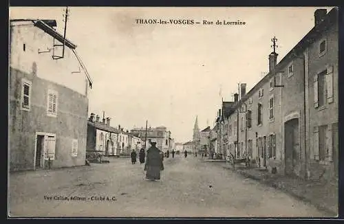 AK Thaon-les-Vosges, Rue de Lorraine