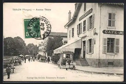 AK Thaon /Vosges, Avenue Thiers, Hotel Mayer