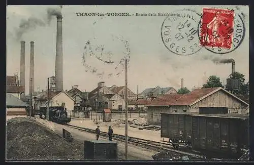 AK Thaon-les-Vosges, Entrée de la Blanchisserie