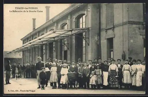 AK Thaon-les-Vosges, Le réfectoire de la Grand Usine