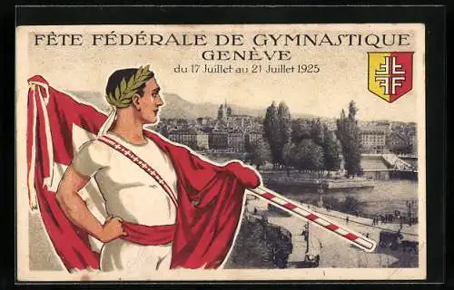 AK Geneve, Fete Federale de Gymnastique 1925, Fahnenträger