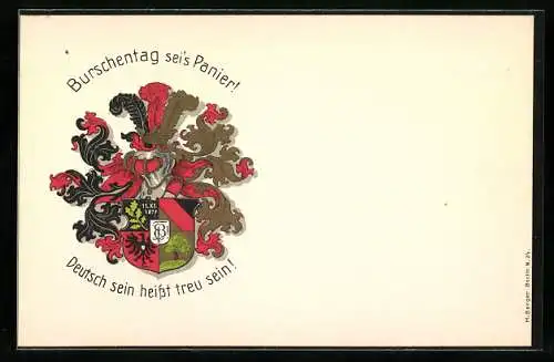 AK Studentenwappen des Burschentag Berlin