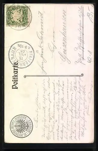 Künstler-AK München, 15. Deutsches Bundesschiessen 1906