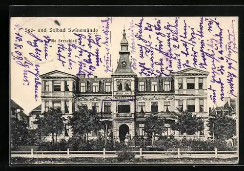 AK Swinemünde, Hotel Villa Seeschloss