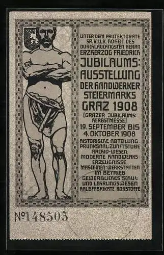 Künstler-AK Graz, Jubiläums Ausstellung der Handwerker Steiermarks 1908