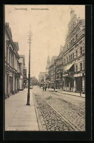 AK Insterburg, Blick in die Hindenburgstrasse
