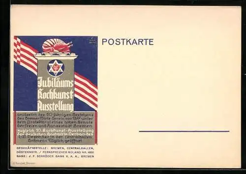 Künstler-AK Bremen, Jubiläums Kochkunst-Ausstellung