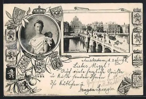 AK Amsterdam, Hooge Sluis, Koningin Wilhelmina