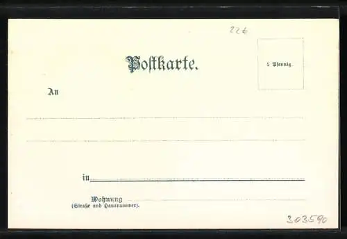 Lithographie Richard Wagner, Brustportrait mit Hut