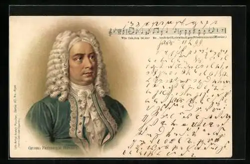 Lithographie Georg Friedrich Händel, Wie lieblich ist der Boten Schritt...