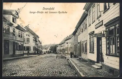 AK Dransfeld, Lange-Strasse mit Loewen-Apotheke