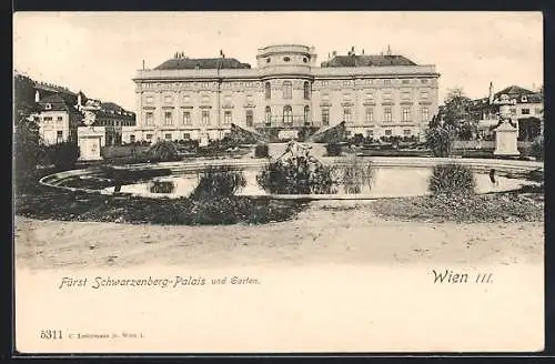 AK Wien, Fürst Schwarzenberg-Palais und Garten