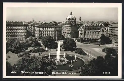 AK Wien, Schwarzenbergplatz, Hochstrahlbrunnen