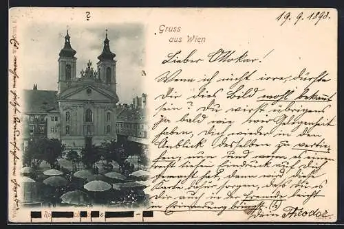 AK Wien, Rochuskirche am Rochusmarkt