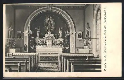 AK Wien, Kapelle in der Marienanstalt, Fasangasse 4