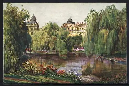 Künstler-AK Wien I, Maria-Josefa-Park